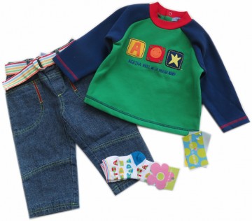 Agatha broek trui sokken groen