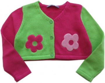 Agatha groen roze vest