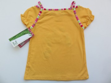 Dpd meisjes shirt geel vogels b