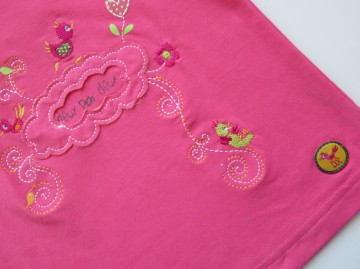 Dpd meisjes shirt vogels roze c