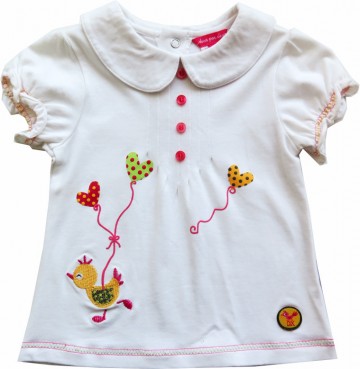 Dpd wit shirt vogels polo