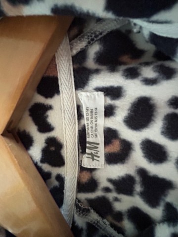 H&M fleece luipaard maat 158/164 d2