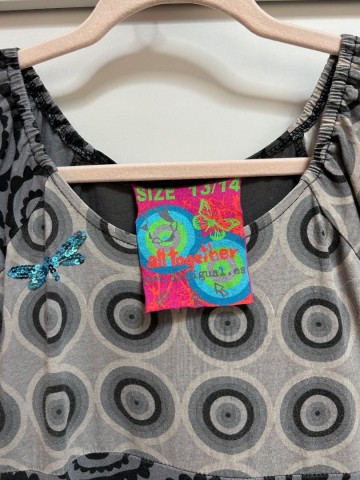 Desigual grijze  jurk detail 2