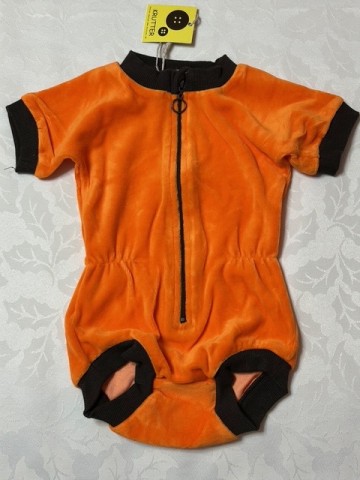 Krutter oranje velours romper