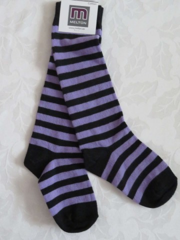 Kniekousen zwart paars