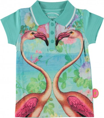 Kunstboer polo shirt flamingo