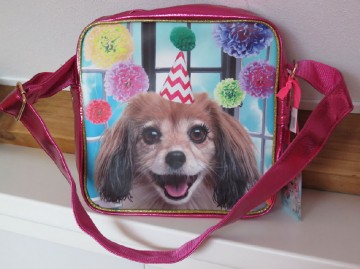 Kunstboer schoudertas partydog 2