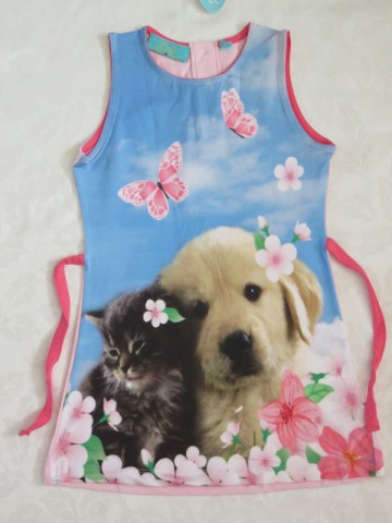 Lovely girls jurk poesje hondje roze 2