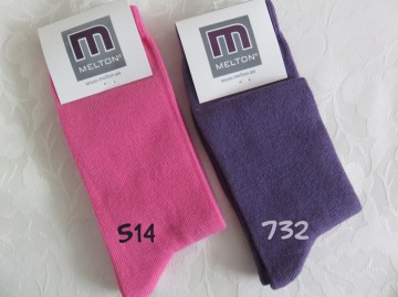 Meisjes sokken roze paars 0