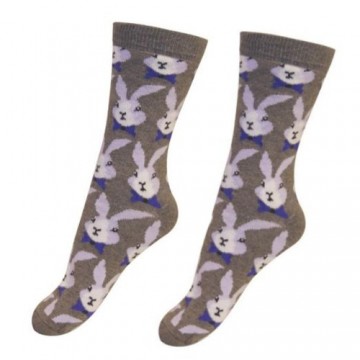 Melton bruine sokken konijntjes