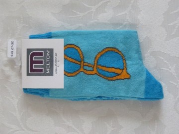 Melton sokken met bril a