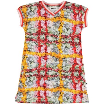 Molo california jurk checked flowers
