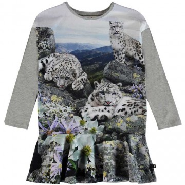 Molo claire jurk leopards