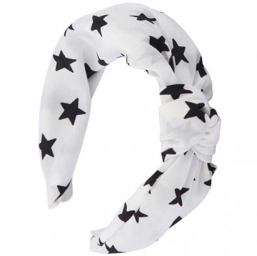 Molo haarband wit zwart sterren