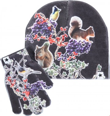 Molo muts en handschoenen eekhoorn