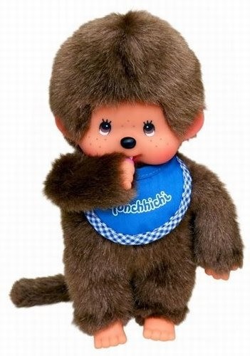 Monchhichi jongen met slab blauw