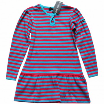 Moonkids jurk rood blauw a