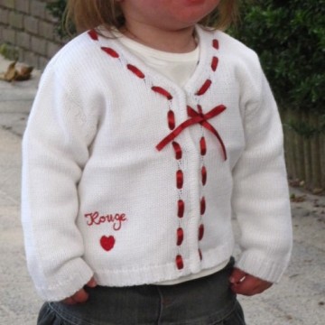 Mrt meisjes vest rood wit