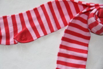 Roze gestreepte maillot