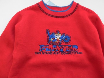 Slogan trui rood jongens 3