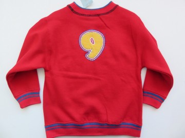 Slogan trui rood jongens b