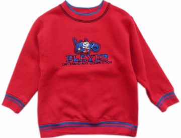 Slogan trui rood jongens