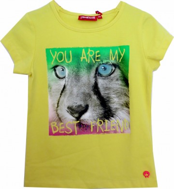 Someone kinderkleding poes shirt geel