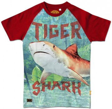 Stones bones shirt tijgerhaai