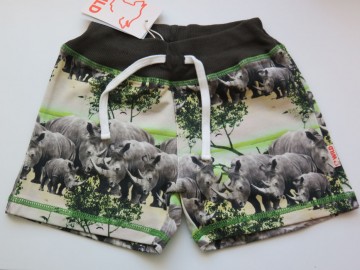Wild neushoorn korte broek 1
