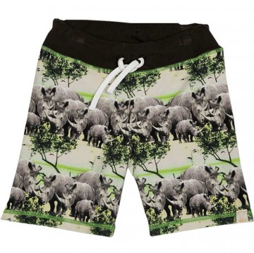 Wild neushoorn korte broek
