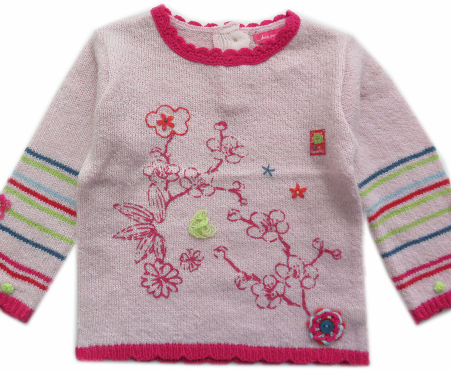 Deux Par Deux trui Kimono Girl roze maat 92 PaRit kinderkleding online kleding voor jongens en meisjes